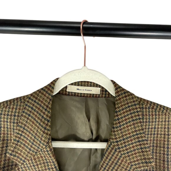 Polo University Club By Ralph Lauren Mens Houndstooth Blazer 43 T Wool Brown - Picture 7 of 12